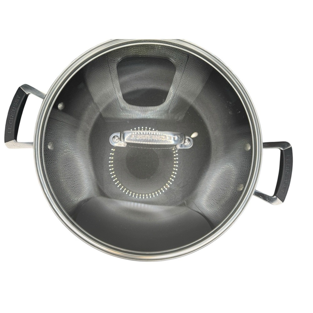 Le Creuset 12" 30cm Nonstick Saute Pan w/ Lid 3.7L Double Handle EUC - Picture 5 of 16